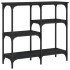 Mesa consola madera de ingeniería negra 80x29x75