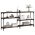Mesa consola madera de ingeniería marrón roble 160x29x75