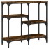 Mesa consola madera de ingeniería roble ahumado 80x29x75