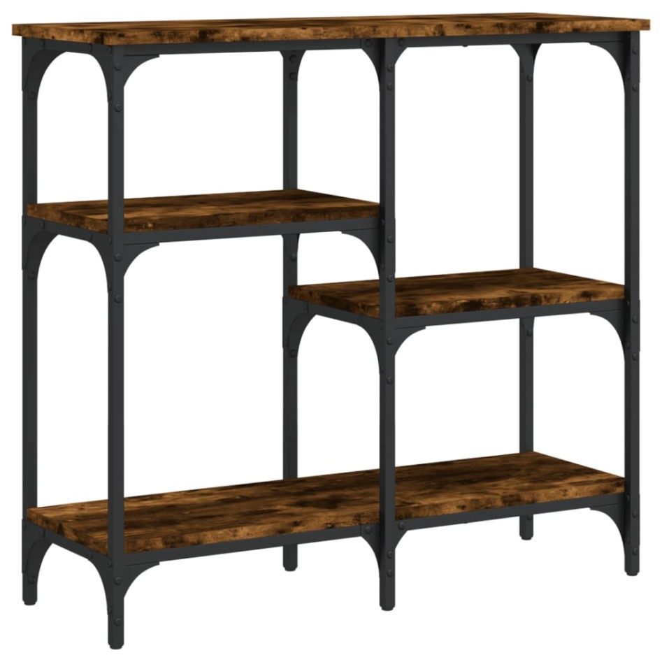 Mesa consola madera de ingeniería roble ahumado 80x29x75