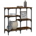 Mesa consola madera de ingeniería roble ahumado 80x29x75