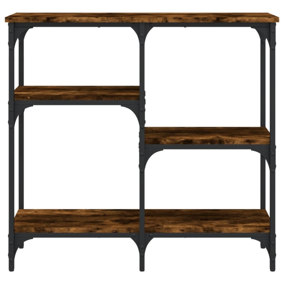 Mesa consola madera de ingeniería roble ahumado 80x29x75