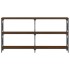 Mesa consola madera de ingeniería marrón roble 200x28x80,5