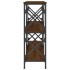 Mesa consola madera de ingeniería marrón roble 200x28x80,5