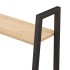 Estantería de pie 5 baldas marrón claro y negro 56x35x174