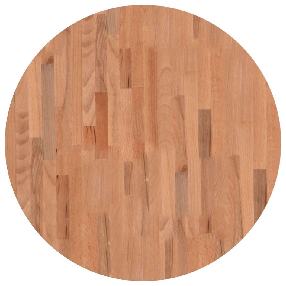 Tablero redondo de madera maciza de haya Ø70x2,5