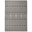 Alfombra de exterior de tejido plano rayas negras 200x280 cm