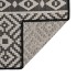 Alfombra de exterior de tejido plano rayas negras 200x280