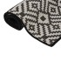 Alfombra de exterior de tejido plano rayas negras 200x280