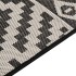 Alfombra de exterior de tejido plano rayas negras 200x280