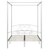 Estructura de cama con dosel metal blanco 140x200