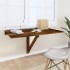 Mesa de pared plegable contrachapada roble ahumado 100x60x56