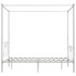 Estructura de cama con dosel metal blanco 140x200
