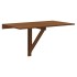Mesa de pared plegable contrachapada marrón roble 100x60x56