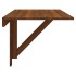 Mesa de pared plegable contrachapada marrón roble 100x60x56