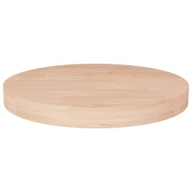 Superficie de mesa redonda madera de roble sin tratar Ø50x4