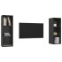 Muebles de salón de pared 2 pzas madera ingeniería negro