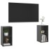 Muebles de salón de pared 2 pzas madera ingeniería gris