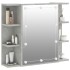 Mueble con espejo y luces LED gris hormigón 70x16,5x60