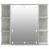 Mueble con espejo y luces LED gris hormigón 70x16,5x60