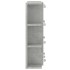 Mueble con espejo y luces LED gris hormigón 70x16,5x60