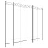 Biombo divisor de 6 paneles de tela blanco 240x200