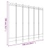 Biombo divisor de 6 paneles de tela blanco 240x200
