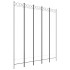 Biombo divisor de 5 paneles de tela blanco 200x220