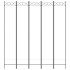 Biombo divisor de 5 paneles de tela blanco 200x220