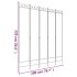 Biombo divisor de 5 paneles de tela blanco 200x220