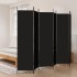 Biombo divisor de 6 paneles de tela negro 300x200