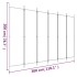 Biombo divisor de 6 paneles de tela negro 300x200