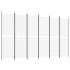 Biombo divisor de 6 paneles de tela blanco 300x180