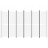 Biombo divisor de 6 paneles de tela blanco 300x180