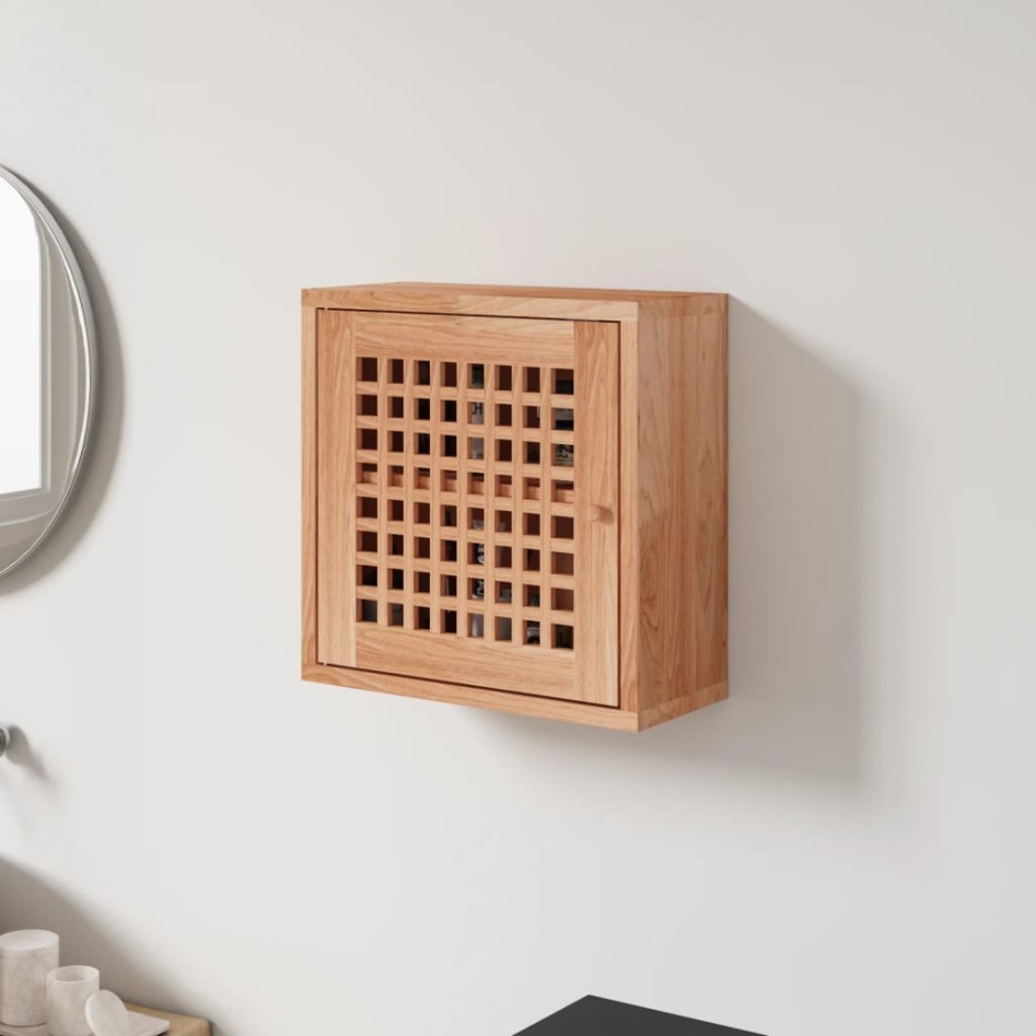 Mueble de pared madera maciza nogal 42x18x42