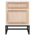 Mesita noche madera y hierro contrachapada blanco 40x30x55,5