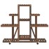 Soporte de flores con ruedas madera maciza abeto 110x25x101