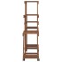 Soporte de flores con ruedas madera maciza abeto 110x25x101