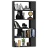 Estantería/divisor madera contrachapada negro 80x24x159