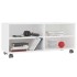 Mueble de TV con ruedas madera contrachapada blanco 90x35x35