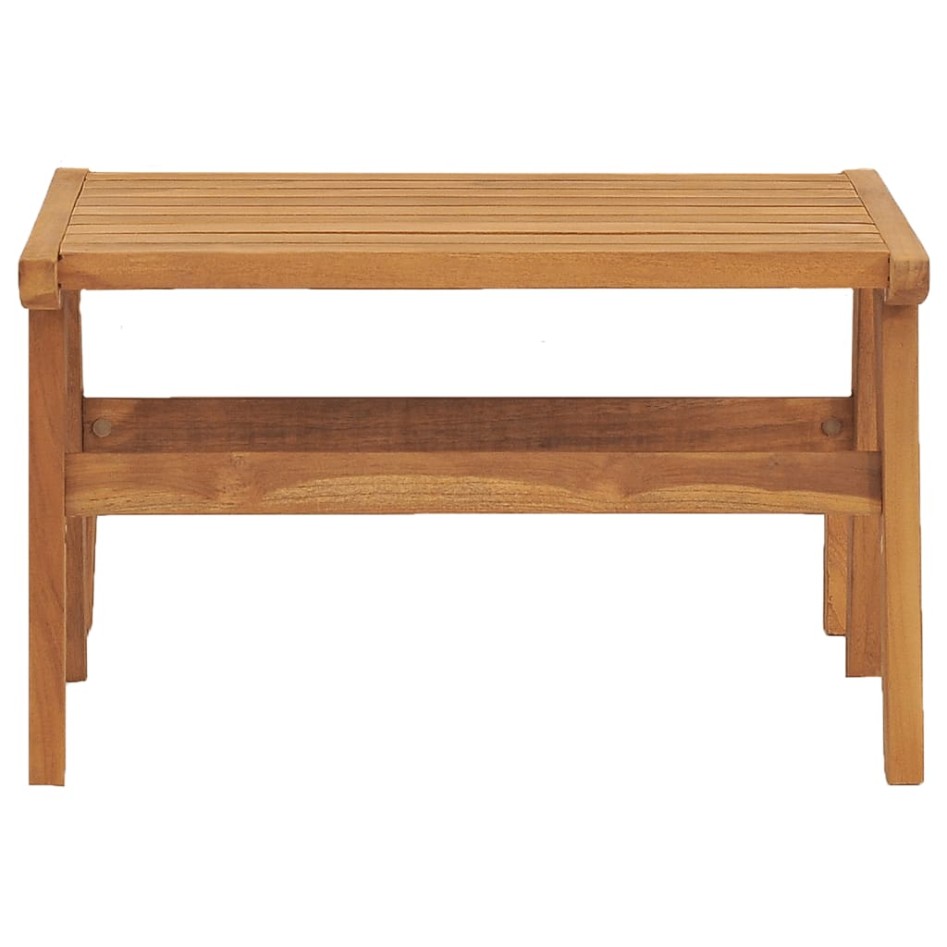 Silla de jardín con reposapiés de madera maciza de