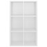 Estantería/Aparador madera ingeniería blanco brillo 66x30x98