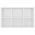 Estantería/Aparador madera ingeniería blanco brillo 66x30x98