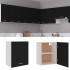 Armario colgante de cocina madera ingeniería negro 50x31x60