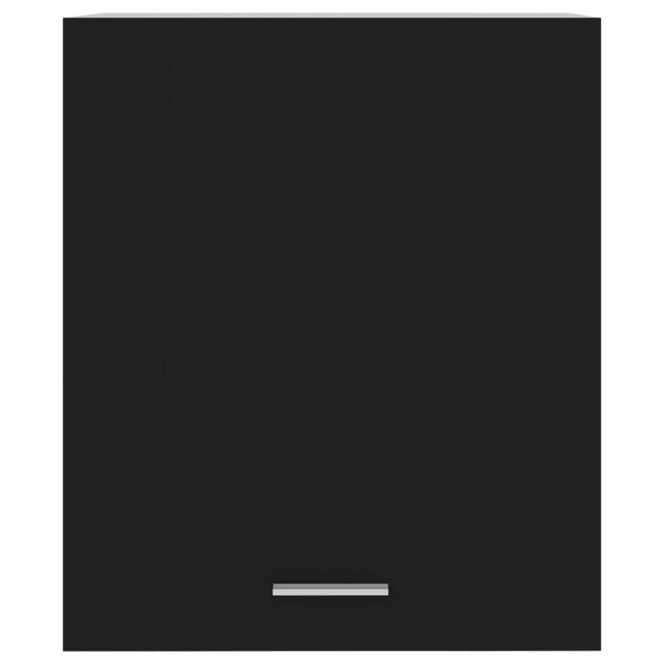 Armario colgante de cocina madera ingeniería negro 50x31x60