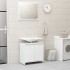 Conjunto de muebles de baño madera contrachapada blanco