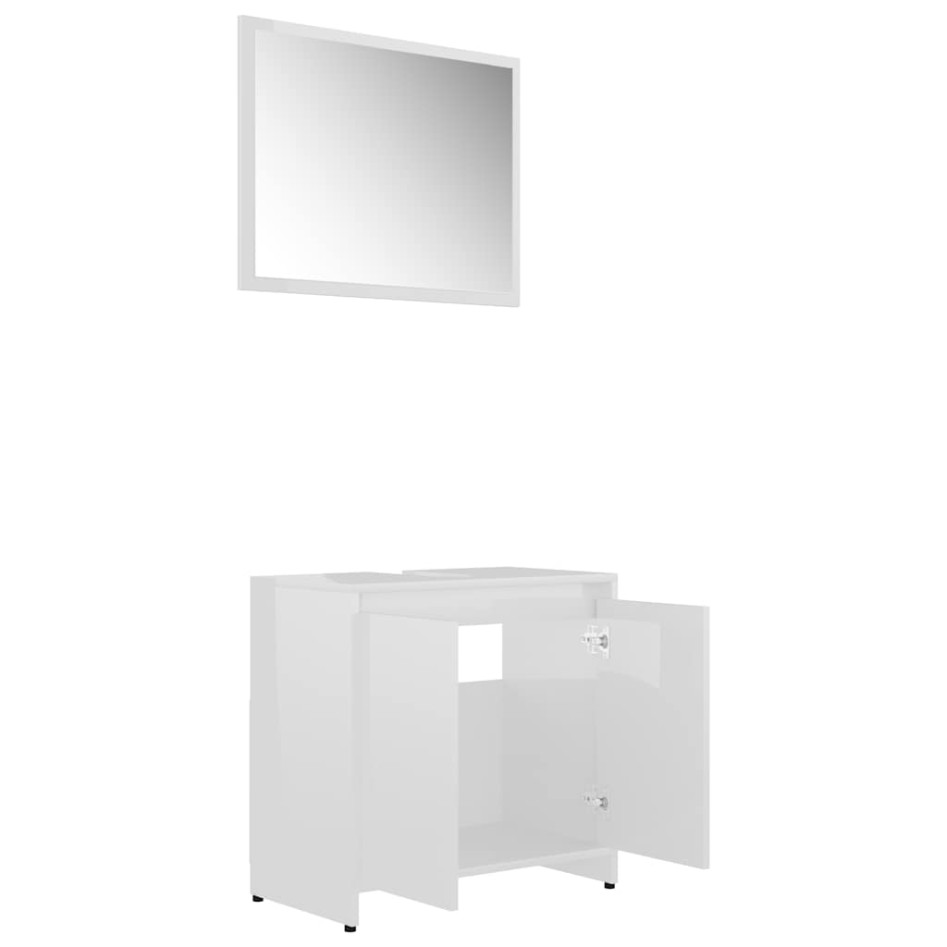 Conjunto de muebles de baño madera contrachapada blanco