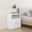 Mesita de noche color blanco 50x32x60 cm