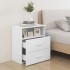 Mesita de noche color blanco 50x32x60