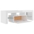 Mueble de TV con luces LED blanco brillante 120x35x40